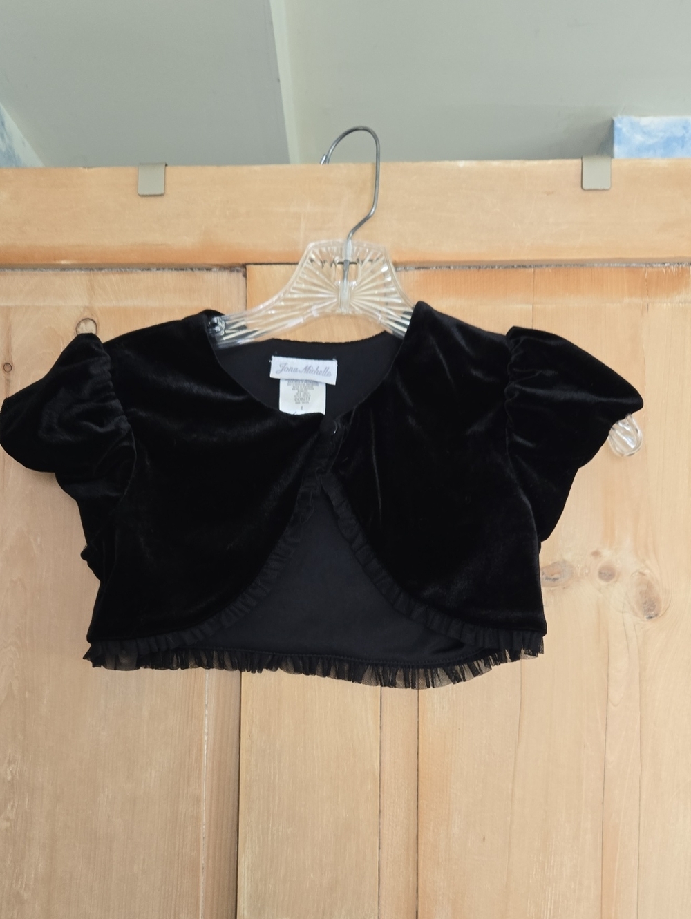 Jona Michelle Black Velvet Bolero Shrug